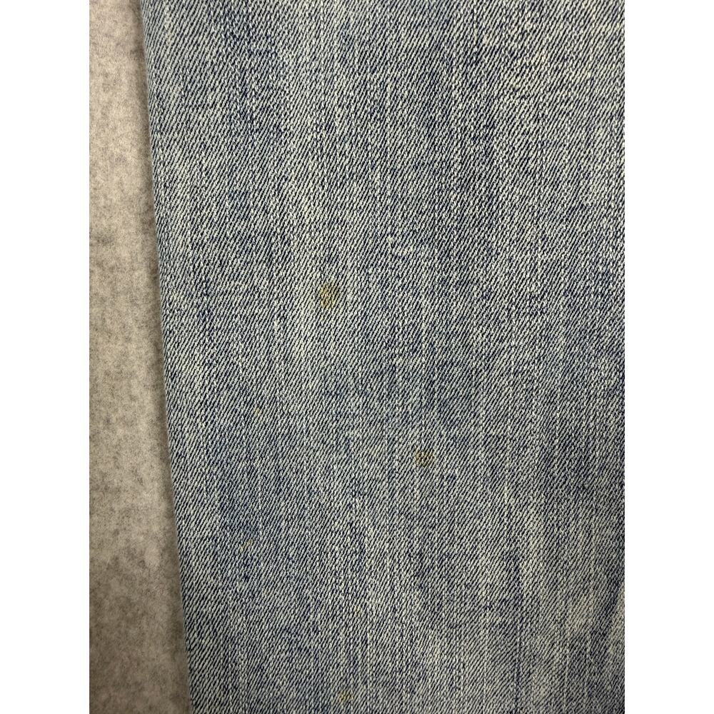 Copper Rivet Distressed Moto Mens Jeans Plaid Rip & Repair Light Blue 38x32 Slim - Picture 15 of 16
